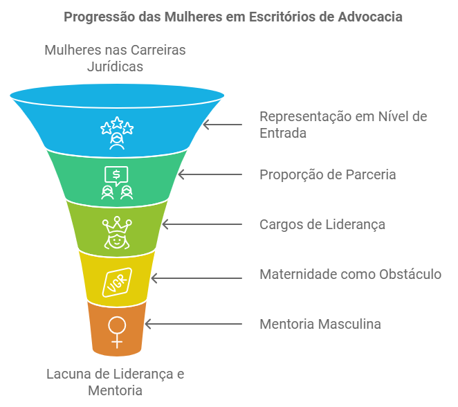 3. A velha questão da competência percebida Apesar de representarem uma parcela significativa dos profissionais jurídicos, muitas mulheres ainda enfrentam o viés inconsciente que associa competência a homens, especialmente em casos complexos. Isso resulta em menos visibilidade e, consequentemente, menos oportunidades de promoção para as advogadas.