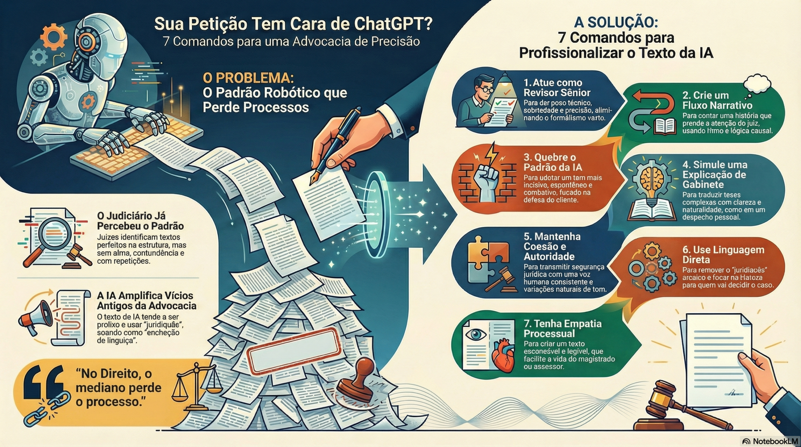 Infográfico: Engenharia de Prompts para a advocacia de alta performance