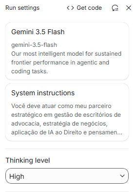 Campo de System Instructions no Claude ou no Google AI Studio